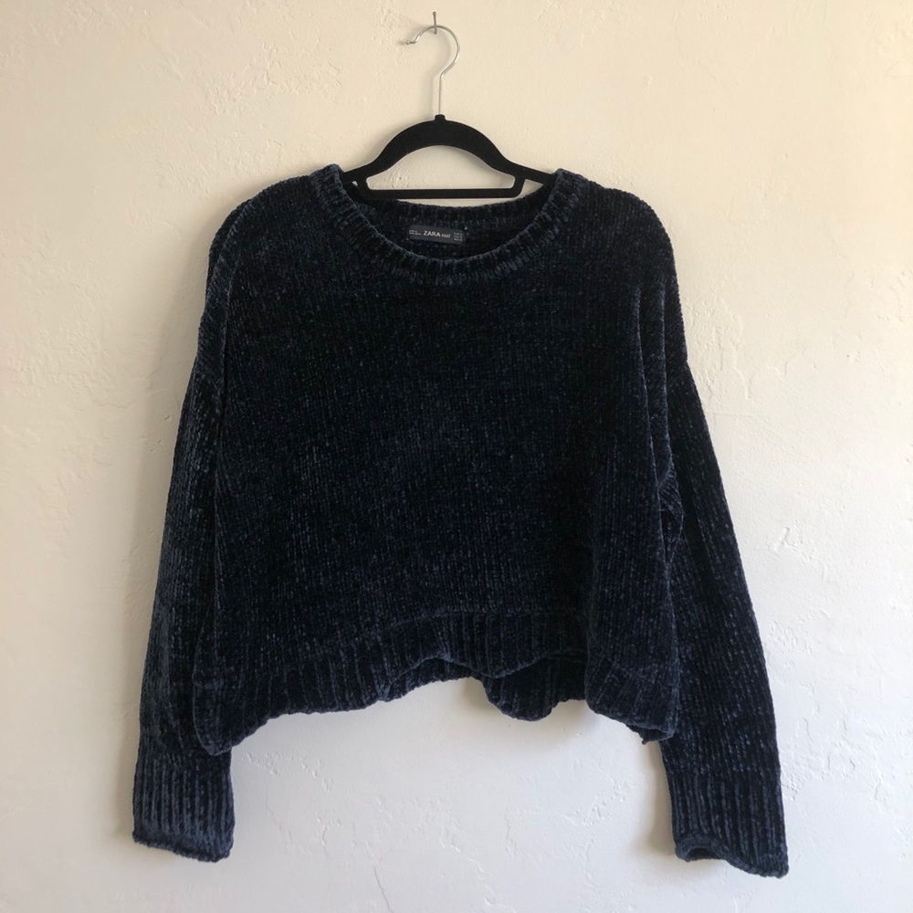 Zara navy blue knit sweater
